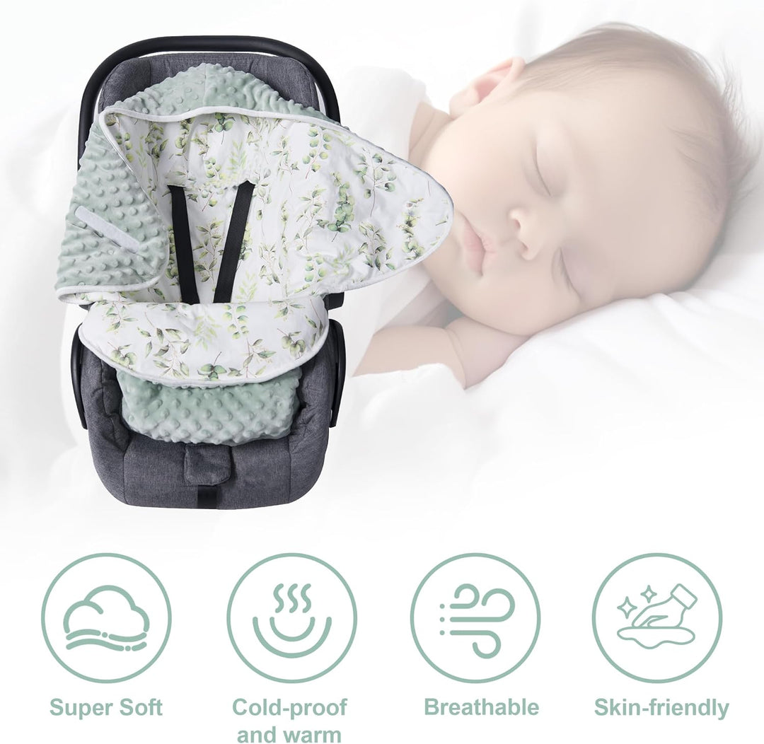 Einschlagdecke Babyschale für Winter Buggy Schlafsack Universal Fusssack Babydecke Baumwolle Baby Pu