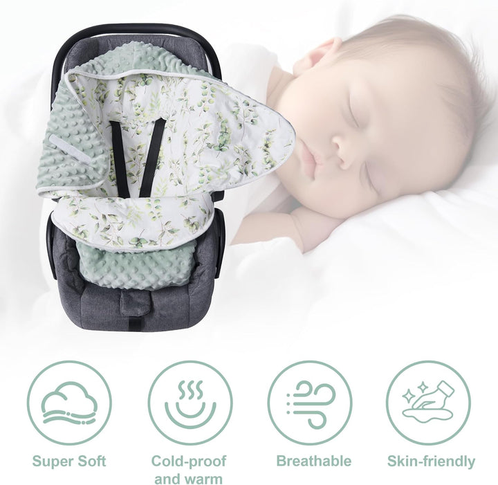 Einschlagdecke Babyschale für Winter Buggy Schlafsack Universal Fusssack Babydecke Baumwolle Baby Pu