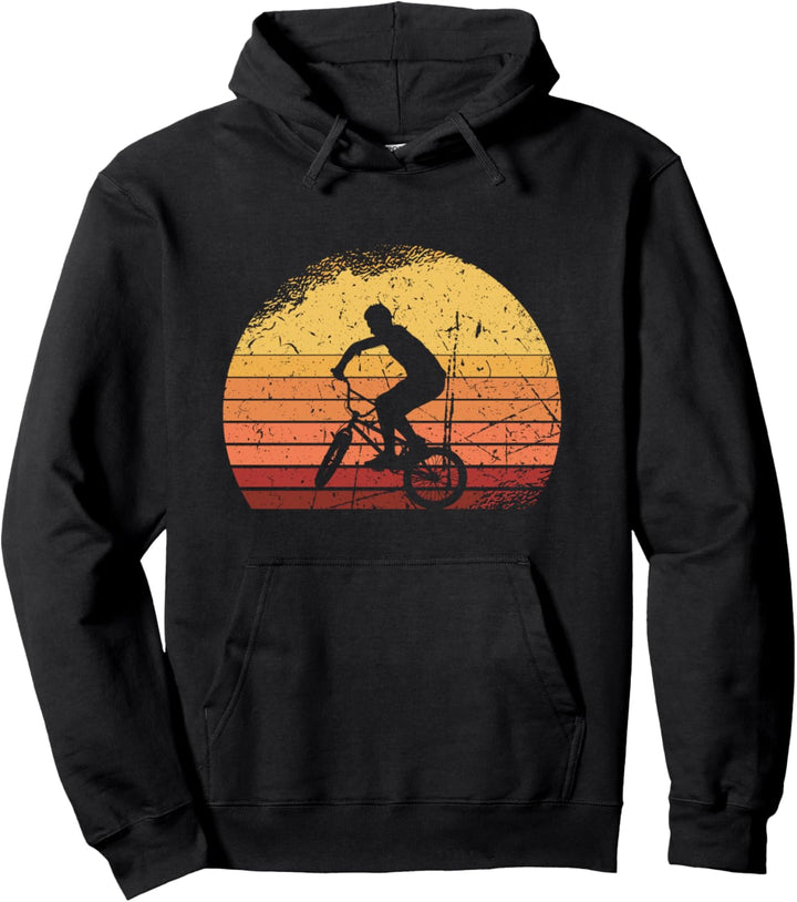 BMX Fahrer Vintage Retro Mountainbike Fahrrad Skater Skate Pullover Hoodie