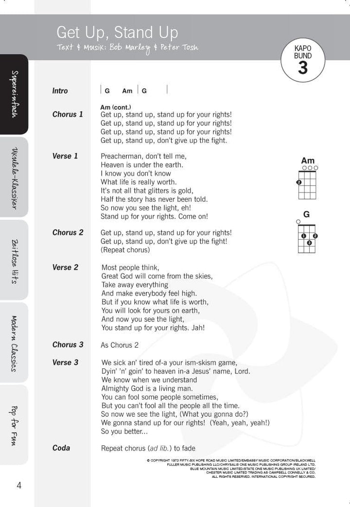 Justinguitar.com Ukulele: Noten, Sammelband für Ukulele: 25 grossartige Songs für die Ukulele mit Ti