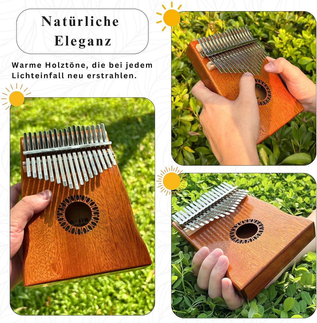 Newlam Kalimba Daumenklavier 17 Tasten Musikinstrument, Fingerklavier Instrument Klaviergeschenk für