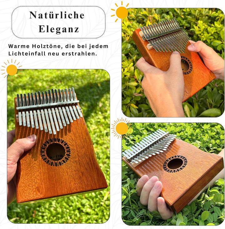 Newlam Kalimba Daumenklavier 17 Tasten Musikinstrument, Fingerklavier Instrument Klaviergeschenk für