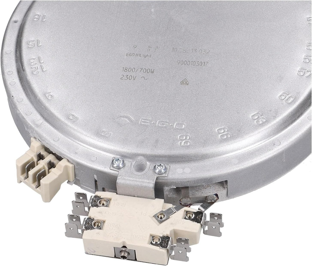easyPART Kompatibel/Ersatz für EGO 10.58213.032 Strahlheizkörper Zweikreis Glaskeramikkochfeld 1800/