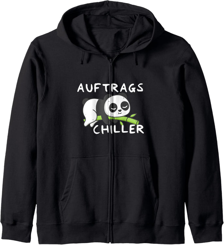 Auftrags Chiller Lustiger Panda Bär Spruch Arbeitskollege Kapuzenjacke