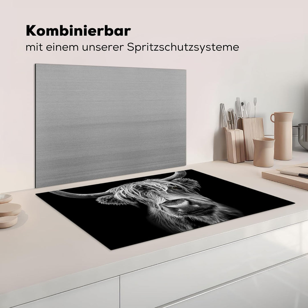 KitchenYeah© Herdabdeckplatte Einteilig Ceranfeld Abdeckplatte Küche Ceranfeldabdeckung Anti Rutsch