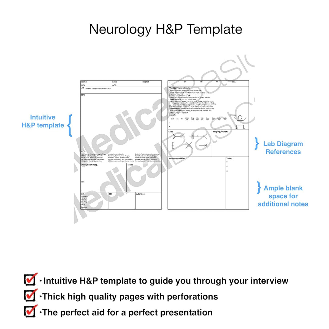 Neurology H&P Notizbuch Single