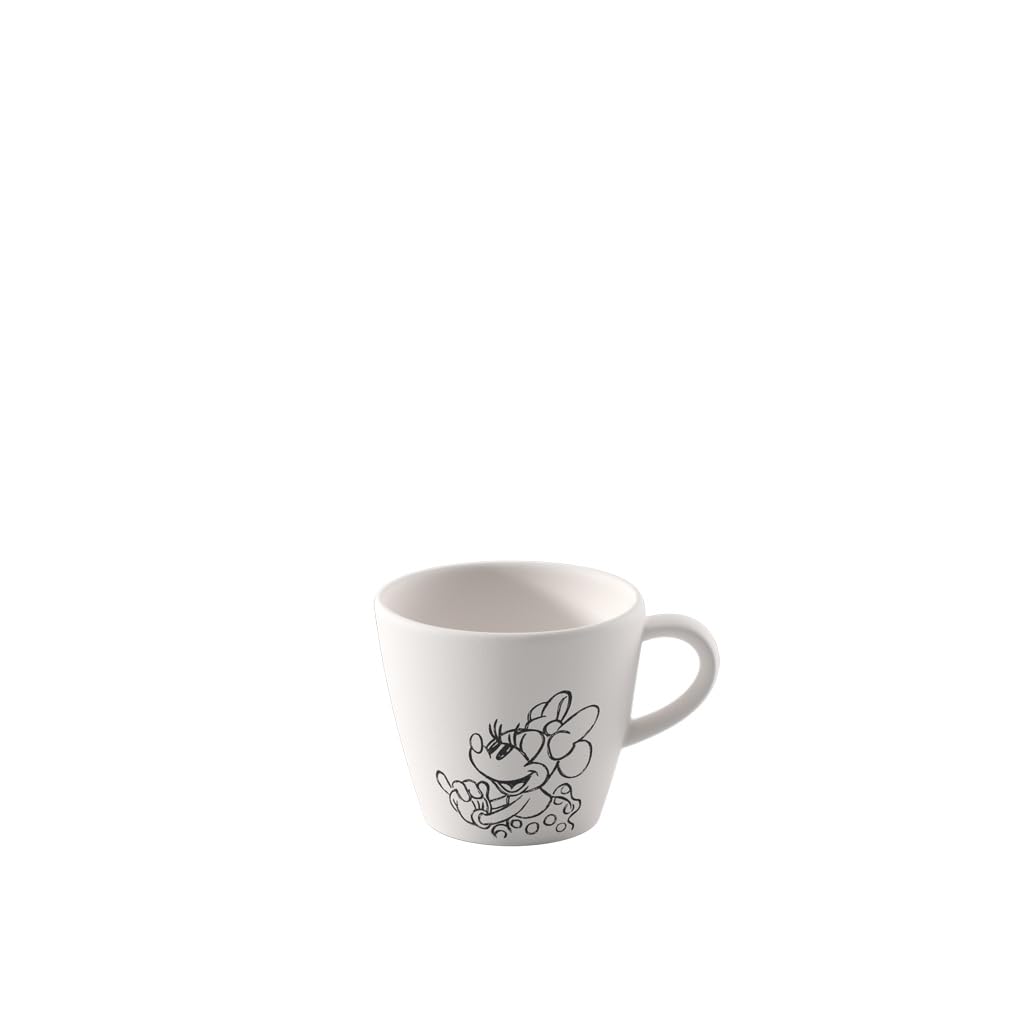 Villeroy & Boch Manufacture Rock blanc – Mickey Mouse – Espressotasse, weiss, spülmaschinenfest & mi