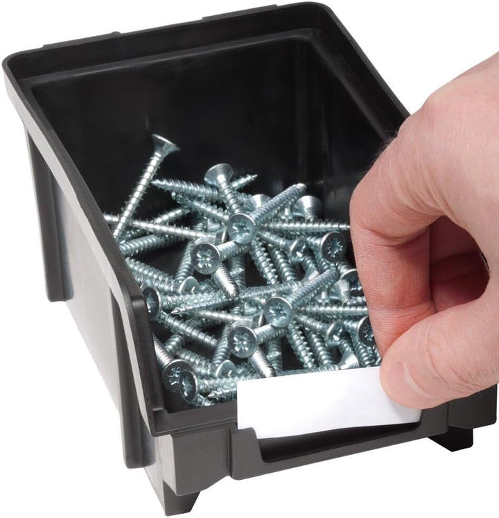 ORDER Werkstatt Wandregal-Set, 30 Stapelboxen in Rot/Schwarz, Hängeorganizer mit Sortierboxen, 64x2x
