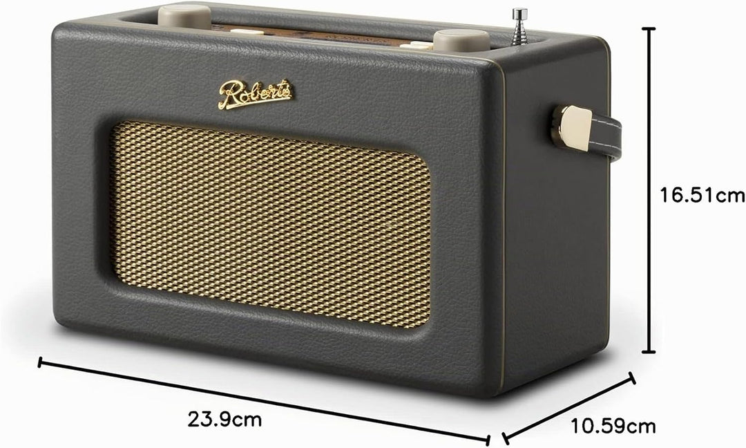 Roberts Revival iStream 3L Tragbares Radio, Dab+/FM/Bluetooth/WiFi, kohlegrau