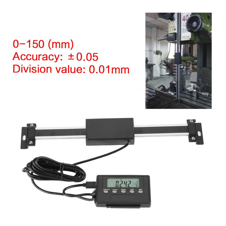 Digitalanzeige Kit, 0-150 mm Digitalanzeige Linearmassstab, Digitalfern Linearmassstab aus Aluminium