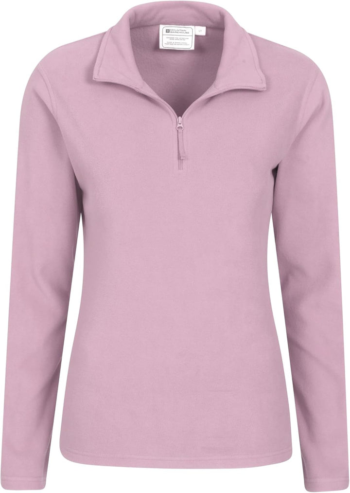Mountain Warehouse Camber Womens Fleece - Lightweight Ladies Casual Sweater Top, Breathable, Zip Nec