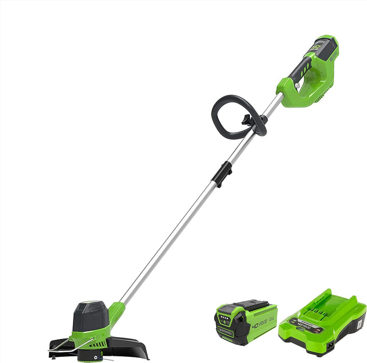 Greenworks Akku-Rasentrimmer 40V 30cm + 3 Stück Doppel-Fadenspule