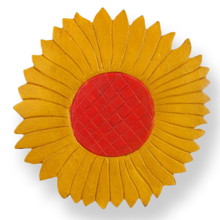 ART-CRAFT Kinderhocker Holz Schemel mit Motiv bemalt und beschnitzt Höhe 27 cm (Blume), Blume