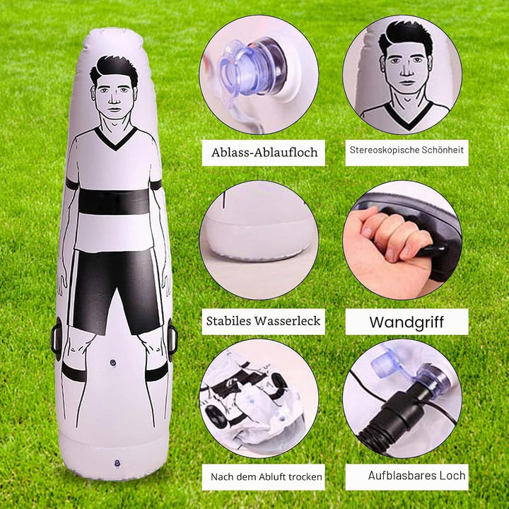 Freistoss Dummies 1.75m Fussball Kinder Erwachsene Fussballtraining Fussball Dummy Boxsack, Torwart