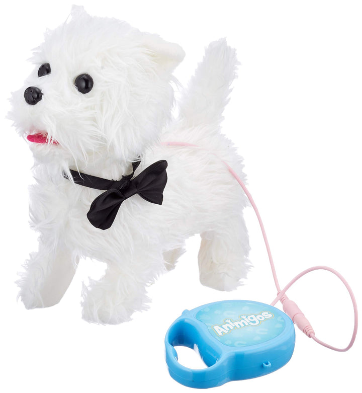 Tobar 17971 Gehender und bellender Welpe-West Highland White Terrier (Hund mit Funktion/Fernbedienun