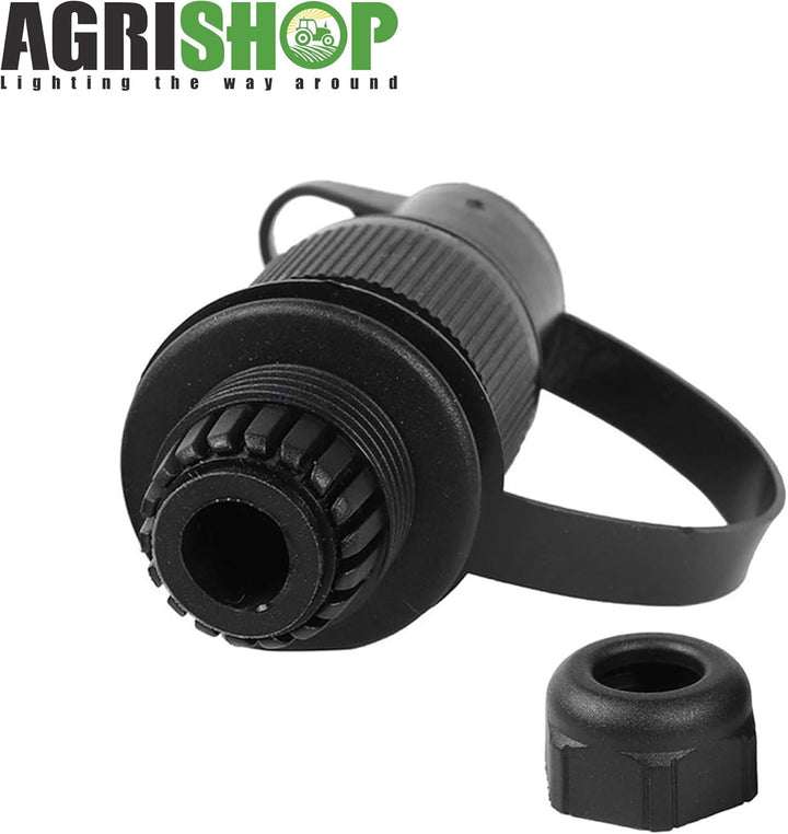 AGRISHOP 2Stück Anhänger Stecker 3polig 12v 24v und 2Stück Steckdose 3-Polig, Wasserfester Traktor S