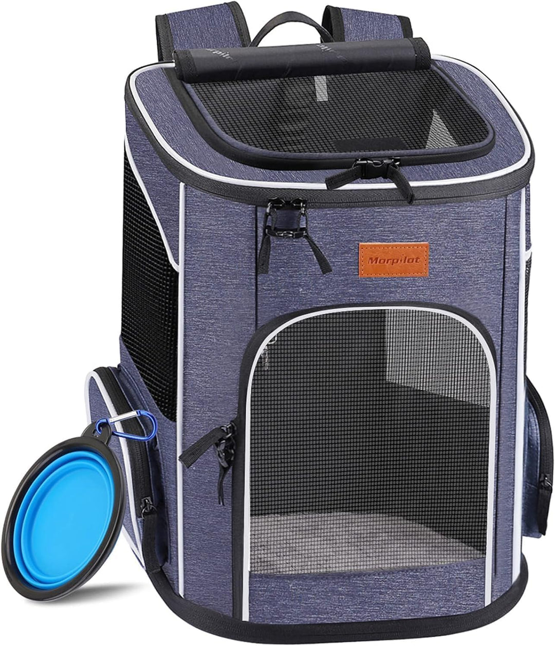 Morpilot Katzenrucksack, Hunderucksack für Katzen Hunde, Faltbare Haustier Rucksack mit Transparente