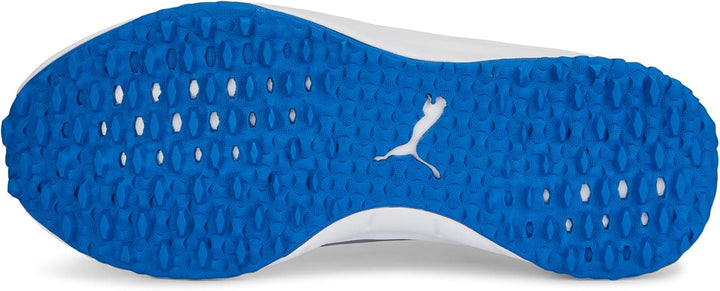 PUMA Herren Fusion Grip Extra Wide Golfschuh 47 EU Weit Flach Hellgrau Puma Silver Puma Team Royal,