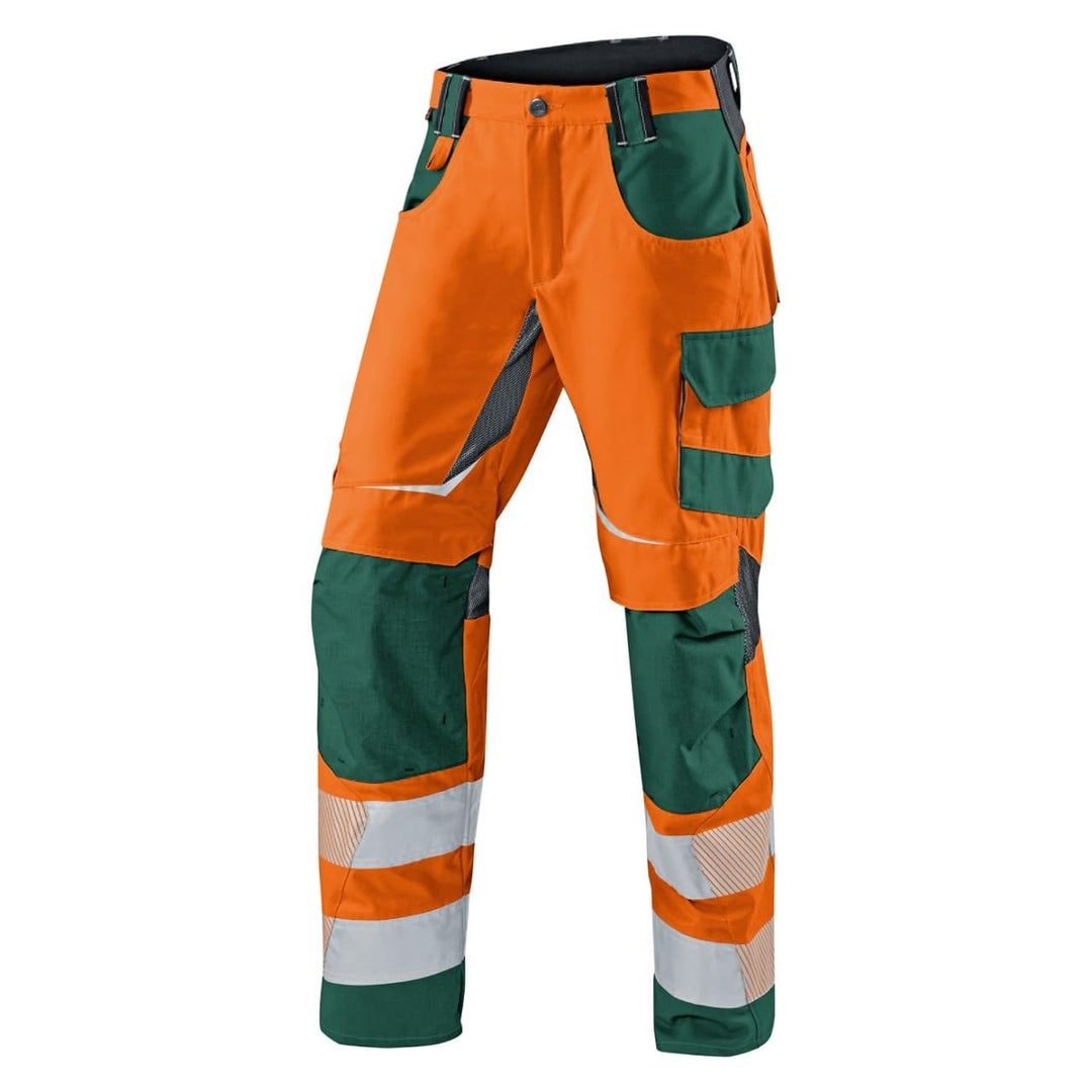 KÜBLER Workwear KÜBLER REFLECTIQ Sommerhose PSA 2 Warnorange/Moosgrün 98, Warnorange/Moosgrün 98