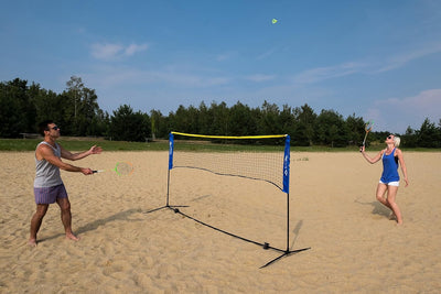 Schildkröt® Netzgarnitur Kombi, freistehendes Freizeit-Netz für Badminton, Street-Tennis und andere