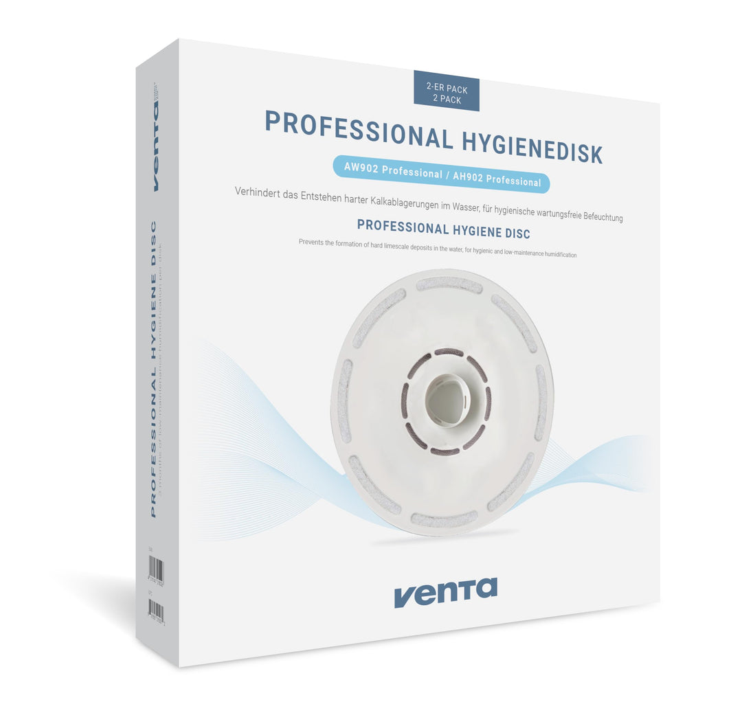 VENTA Professional Hygienedisk 2er, Zubehör für Professional AW902 und AH902, Weiss