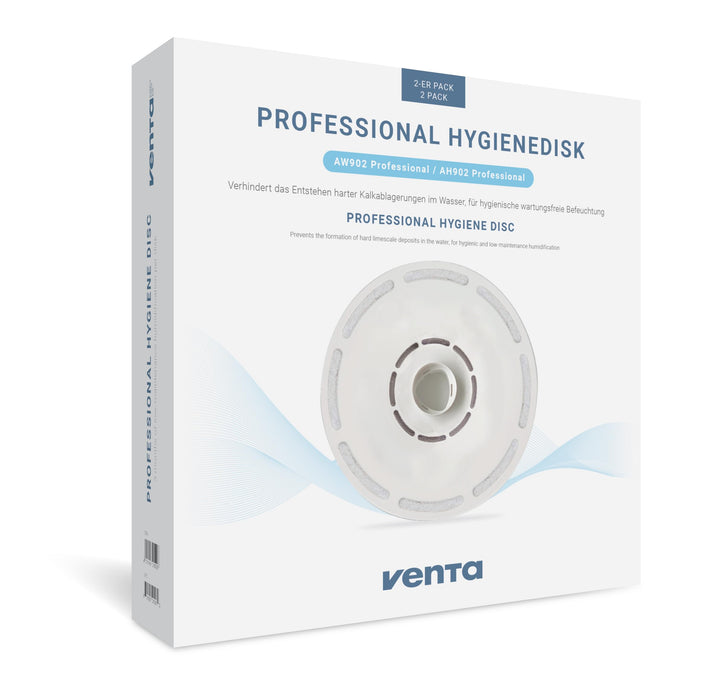 VENTA Professional Hygienedisk 2er, Zubehör für Professional AW902 und AH902, Weiss