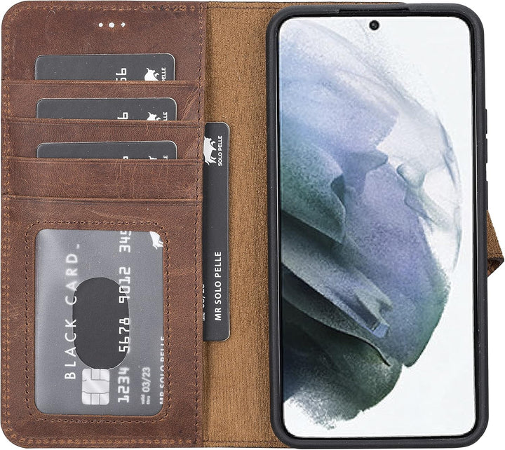 Solo Pelle Lederhülle Harvard kompatibel für das Samsung Galaxy S22 Plus / S22+ inklusive abnehmbare