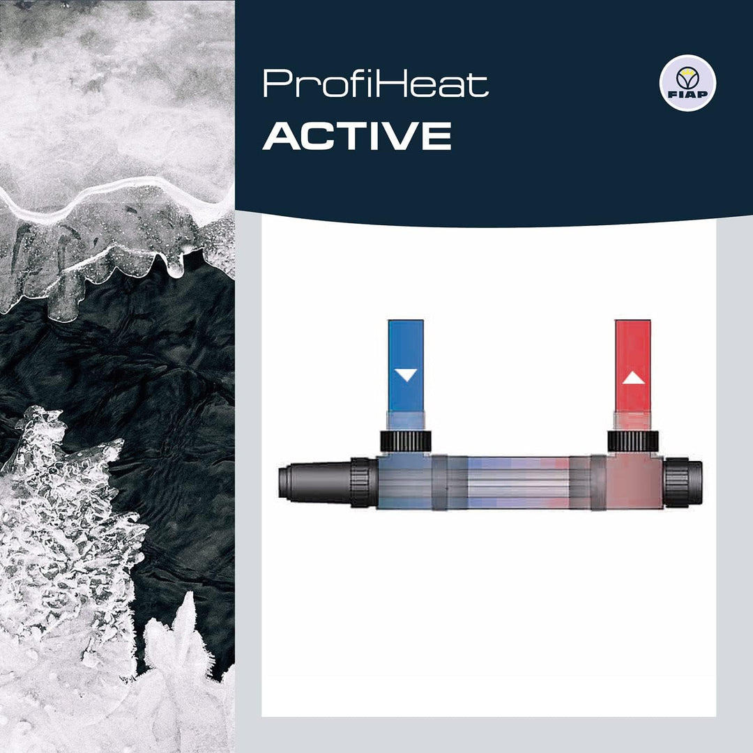 FIAP ProfiHeat Active 1.000 - Teichheizer - Edelstahl - Thermostat - Eisfreihalter - Gartenteich - K