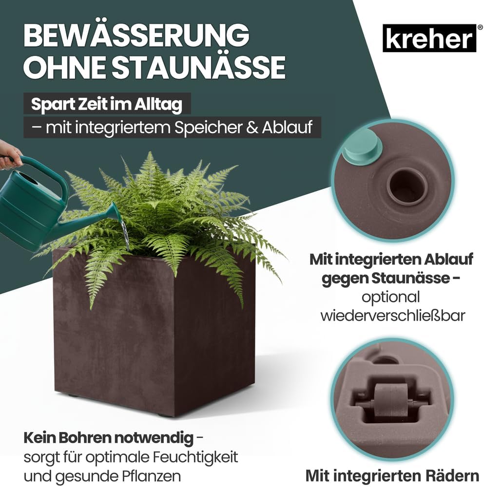 Kreher XL Pflanzkasten Millennium in verschiedenen Formaten und Farben. Tolle Naturstein Optik in Br