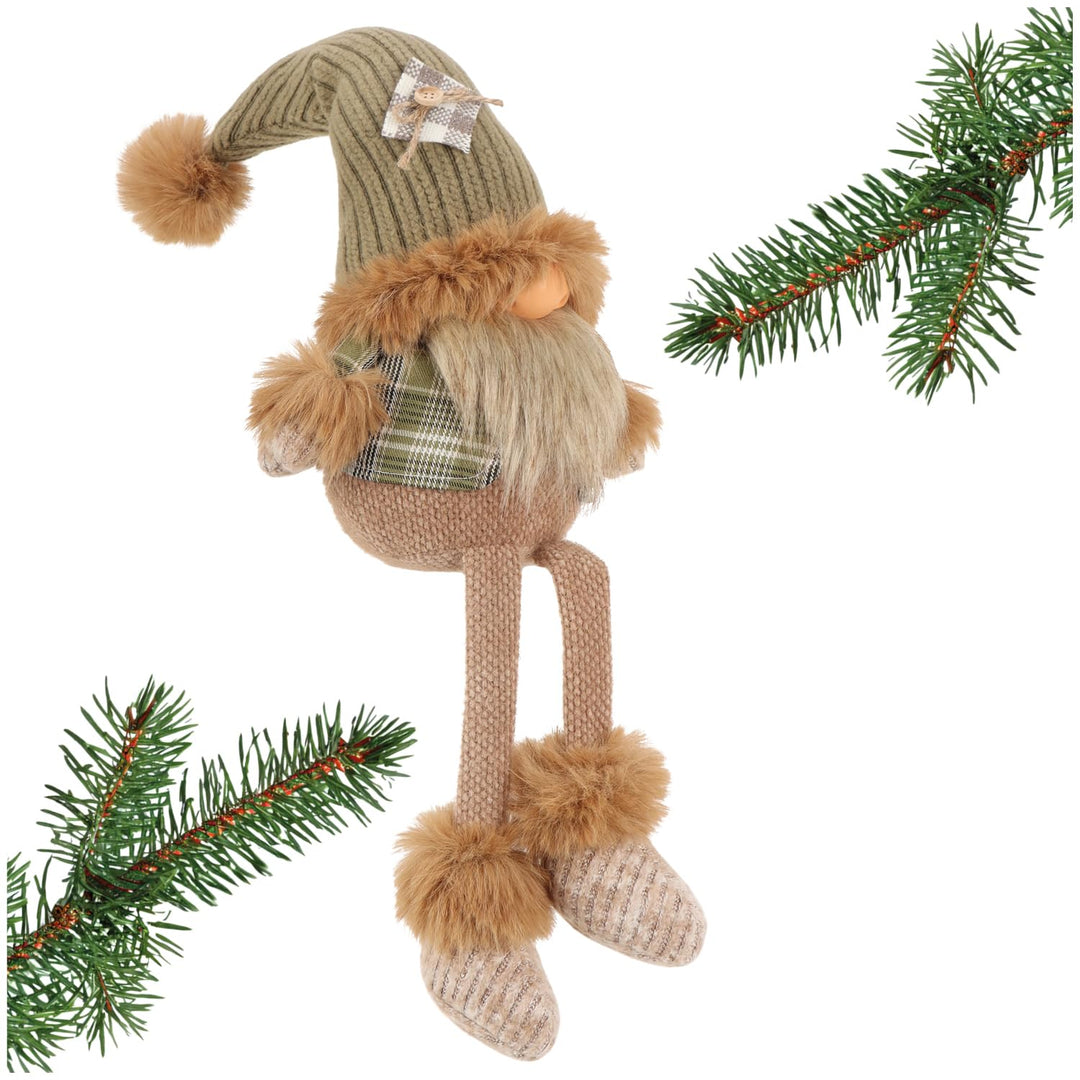 com-four® Premium Kantenhocker - grosse Wichtel in XXL für die Weihnachtsdeko, Handmade Gnom-Figur a