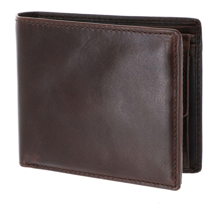 Leonhard Heyden Roma - Herrengeldbörse mit Münzfach Leder 11.5 cm braun, Braun
