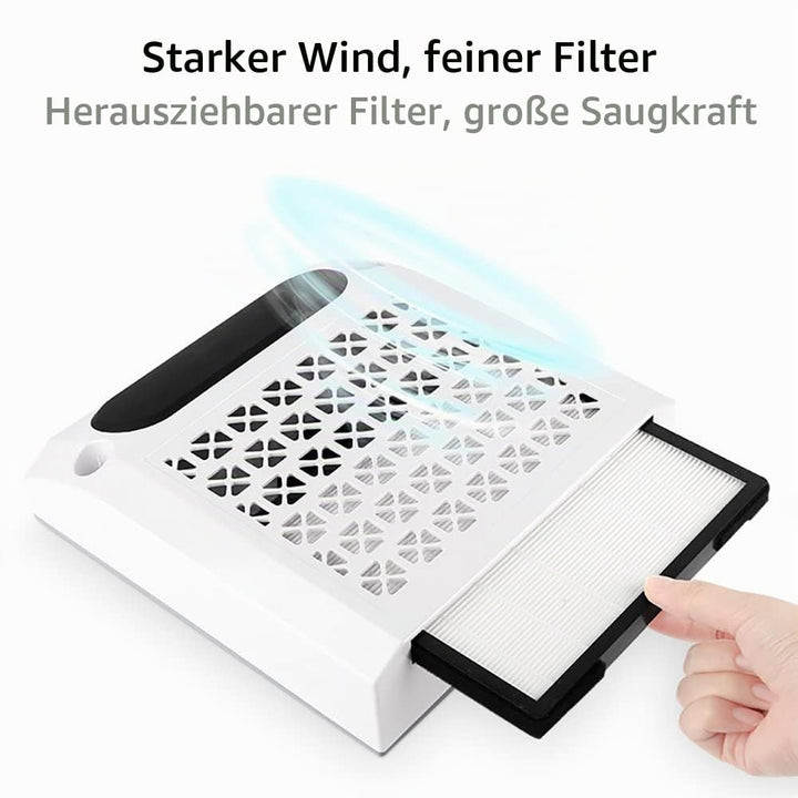 4 in 1 Staubabsaugung Nagelstudio &amp; Zuhause mit Nagelfräser 4300 U/min 23×23×7cm Elektrisch Nagelsta