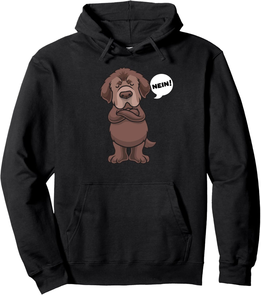 Sturer brauner Neufundländer Hund lustig Neufi Hundefan Pullover Hoodie
