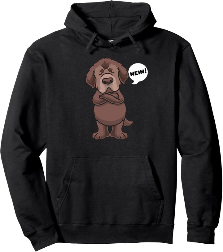 Sturer brauner Neufundländer Hund lustig Neufi Hundefan Pullover Hoodie