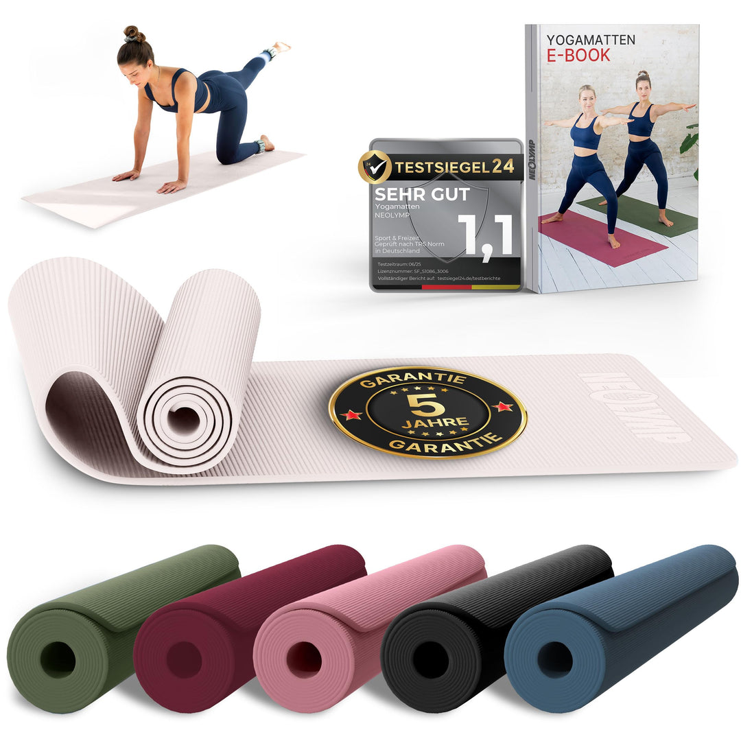 NEOLYMP Yogamatte rutschfest &amp; gelenkschonend – Gelenkschonende Gymnastikmatte &amp; Fitnessmatte für Zu