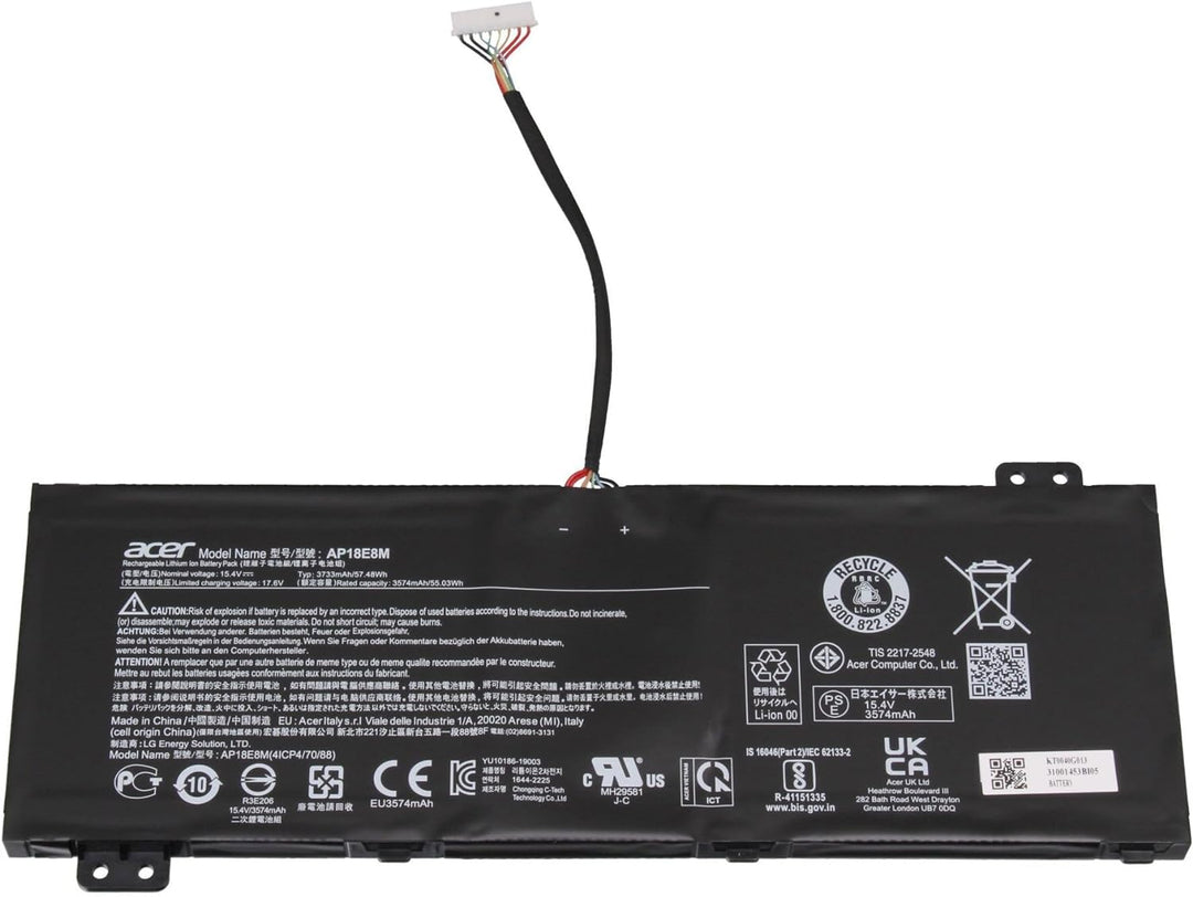 Acer AP18E7M Original Akku 57,28Wh für ConceptD 3 CN314-72, Nitro 5 AN515-44/45/56/57/58/58, AN515-5