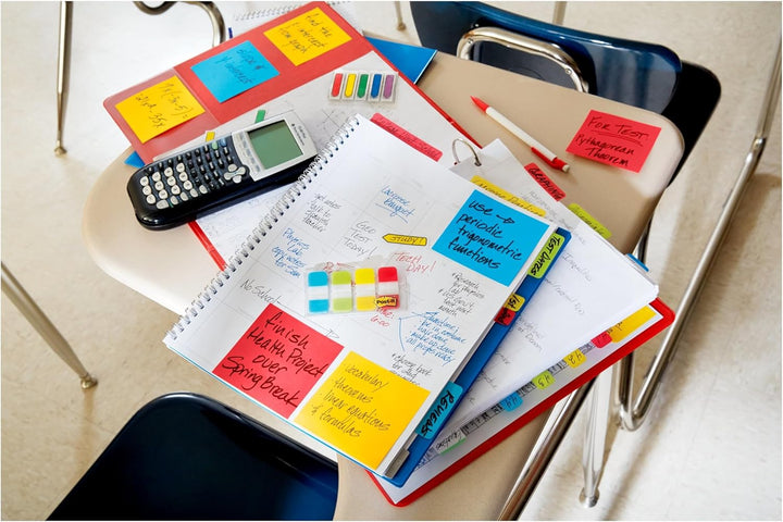 Post-it Super Haftnotizen, 5 Haftnotizblöcke, 7,6 x 7,6 cm, Schulbedarf und Büroprodukte, ideal für