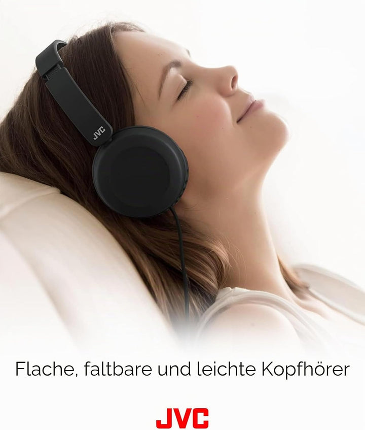 JVC HA-S31M-P - Kabelgebundener On-Ear Kopfhörer mit Mikrofon und 1-Tasten Bedienung, 30 mm Treiber,