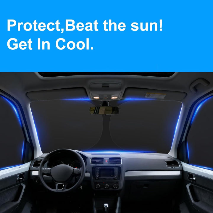 Sonnenschutz Auto Frontscheibe für VW Caddy (3er Set) UV-Schutz Sichtschutz | Perfekte Passform,Schu