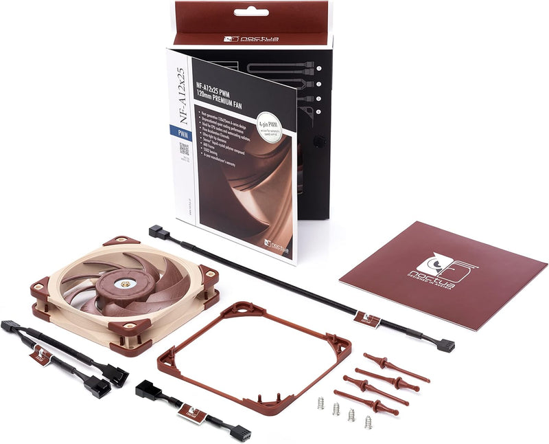 Noctua NF-A12x25 PWM, Leiser Premium-Lüfter, 4-Pin (120mm, Braun) único, único