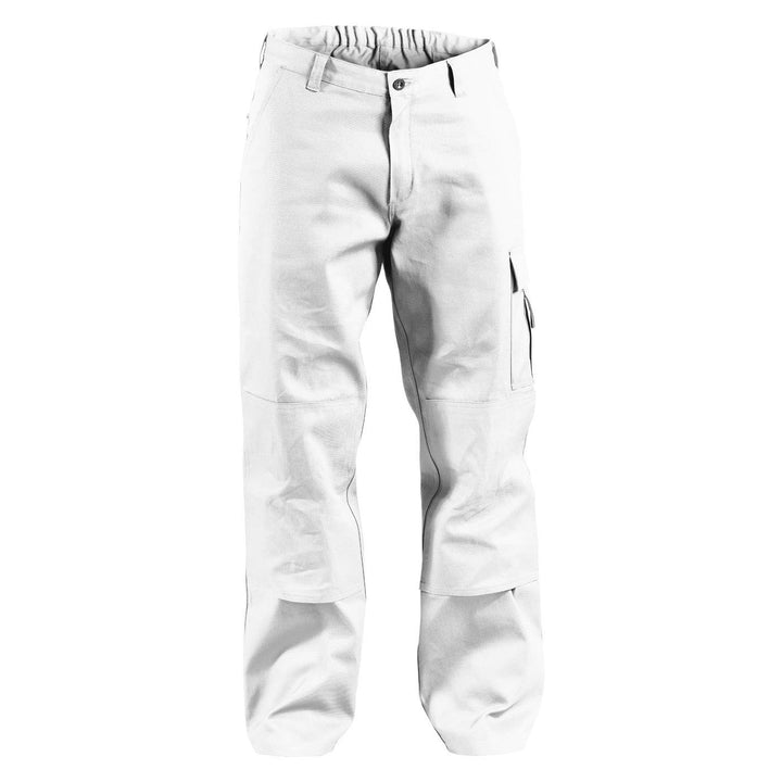 KÜBLER QUALITY DRESS Arbeitshose weiss, Grösse 44, Herren-Arbeitshose aus Baumwolle, Arbeitshose mit