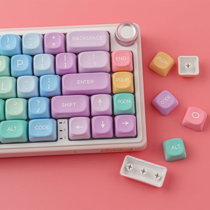 Tsungup PBT Keycaps 126 Tasten Custom Soft Candy MOA Profil Keycap Set Kompatibel mit Cherry Gateron