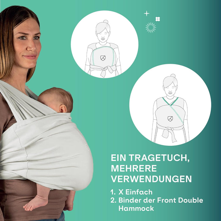 Koala Babycare Babytragetuch - Einfach anzuziehen - Elastisches Tragetuch bis zu 15 kg - Verstellbar