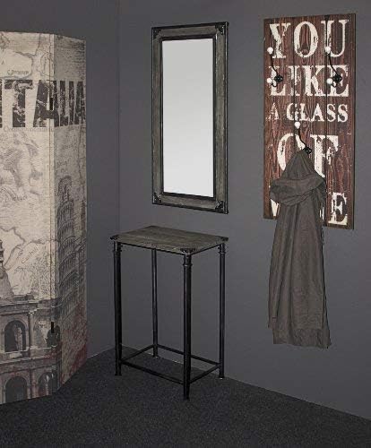 HAKU Möbel Wandgarderobe, Keramik, Motiv-schwarz, B 45 x T 12 x H 100 cm Motiv-schwarz 45 x 12 x 100