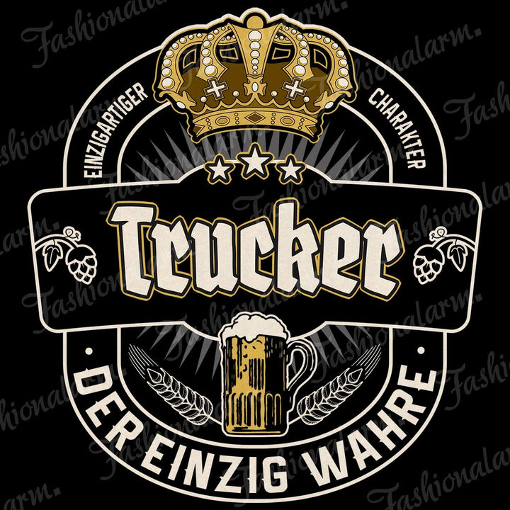 Fashionalarm Herren Kapuzenpullover - Der einzig wahre Trucker | Fun Hoodie mit Spruch als lustige G