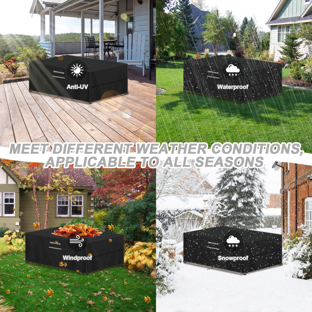 Abdeckplane Gartenmöbel Abdeckung Gartentisch Wasserdicht | Schutzhülle Gartenmöbel Winterfest, Anti