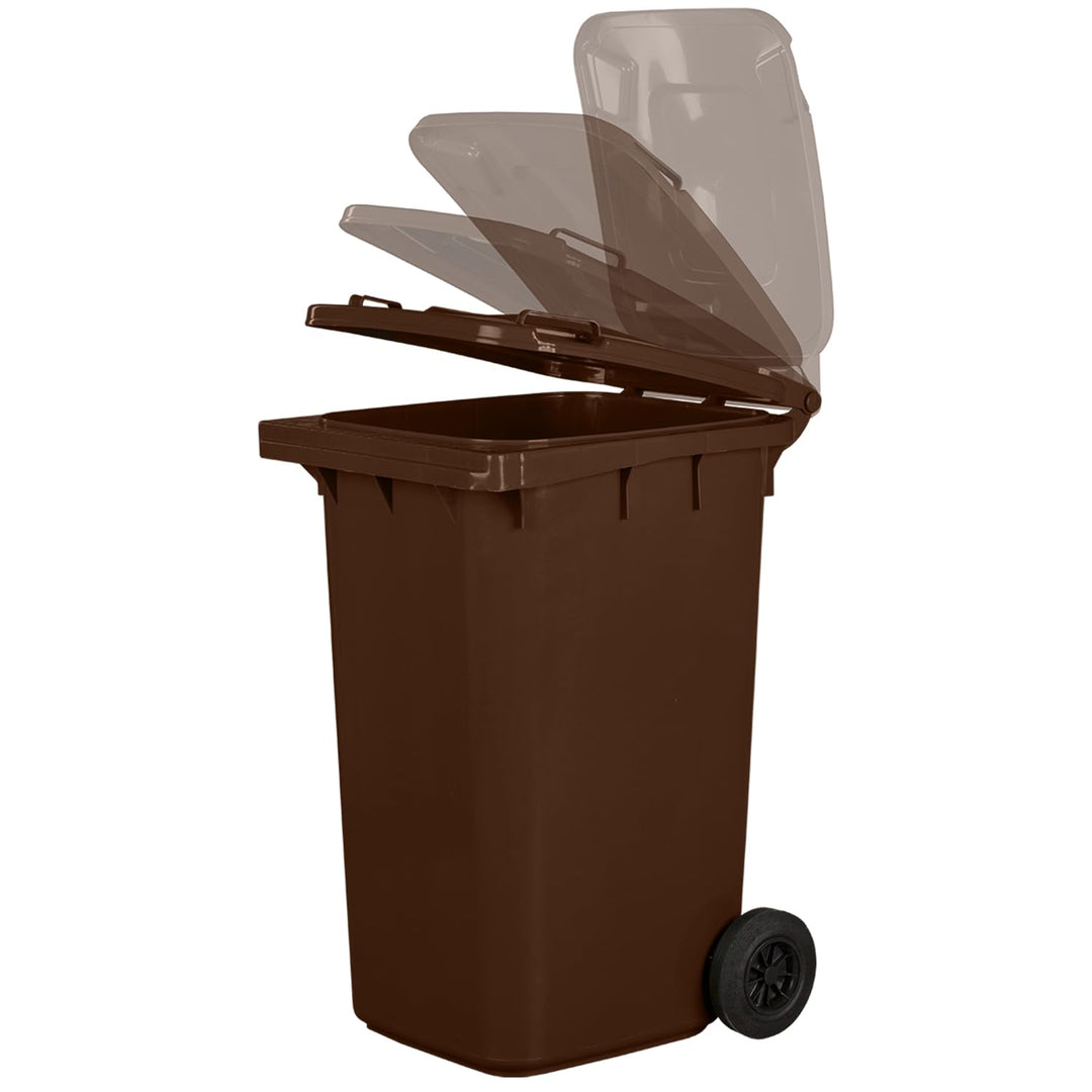 Jestic Mülltonne 120 240 mit leisen Gummirädern, für Mülltrennung, Recycling innen aussen, EN840 (24