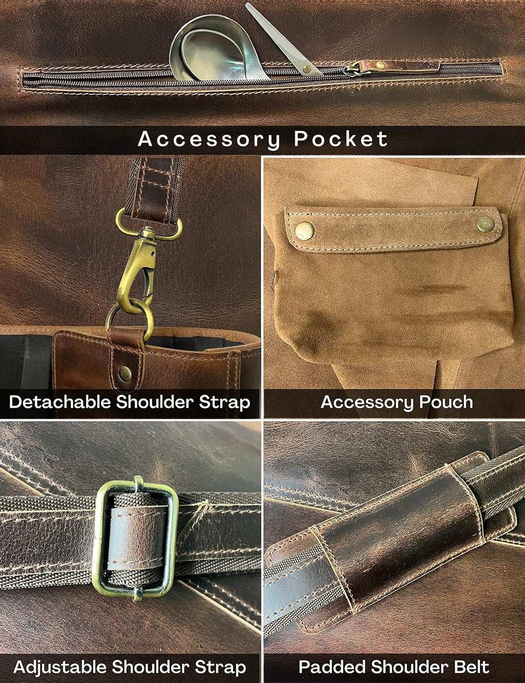 Rustic Town Leder Messerrolle Kochmesser Messertasche - Werkzeugtasche Knife Bag Küchenmesser Etui -
