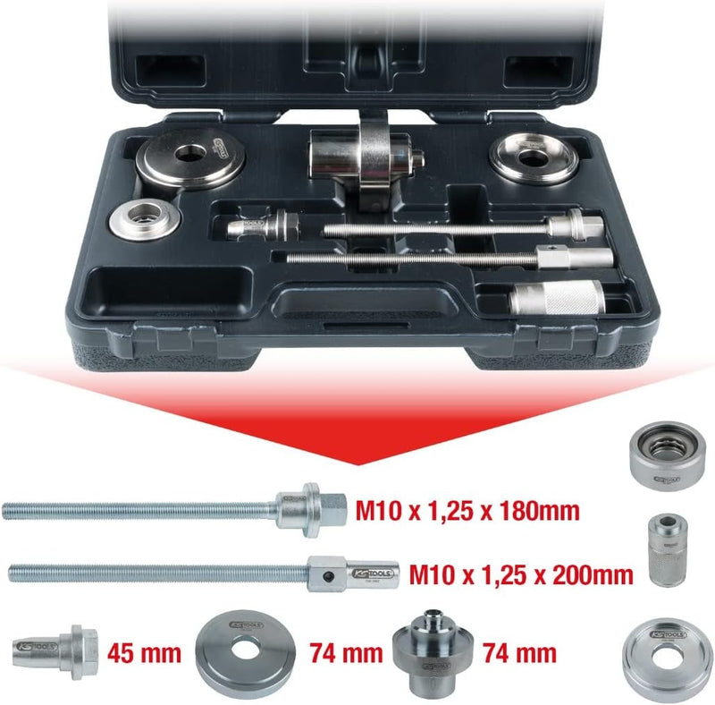 KS Tools 700.1650 Silentlager-Werkzeug-Satz, VAG Vorderachskonsole, 8-tlg.