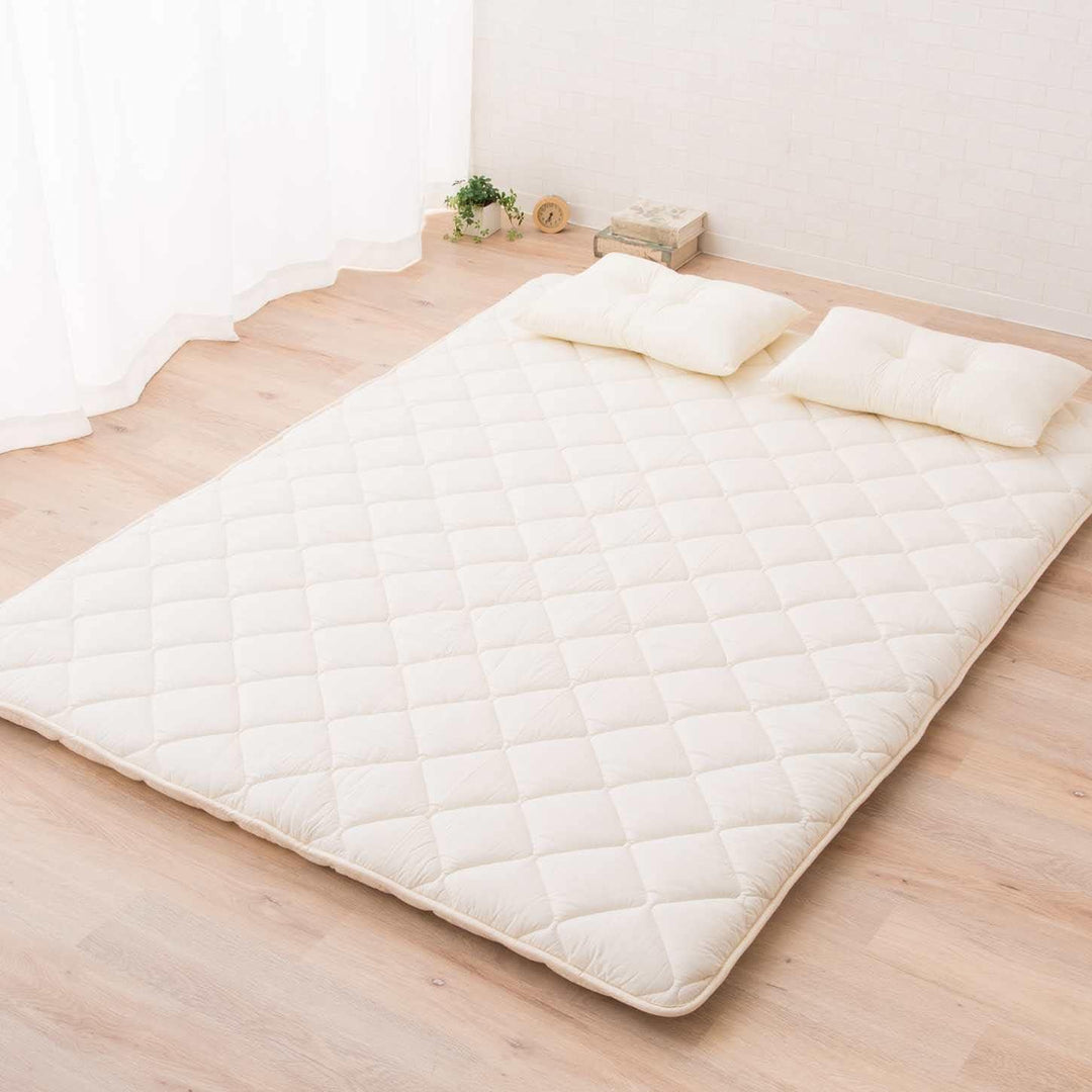EMOOR Japanische Faltbarer Futon Matratze Set (Matratze, Bettdecke und Kopfkissen), 160 x 200 cm, He